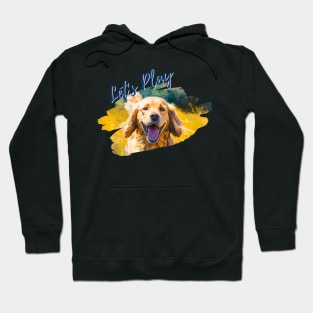 Wildflowers and Cocker Spaniel Impressionist Art Print Hoodie